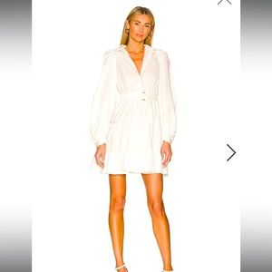 Bardot Mini Shirt Dress in Ivory
